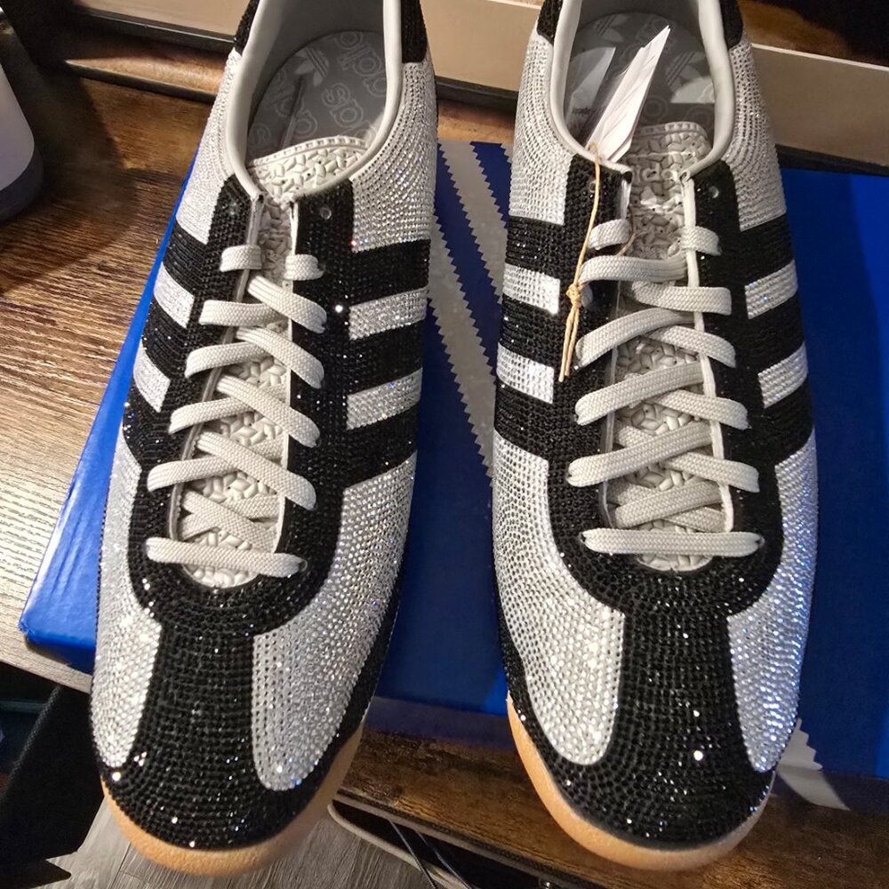 Adidas SL 72 OG Rhinestone Grey Black (KJ6151) Men's Size 10 US Authentic NEW - Picture 4 of 16